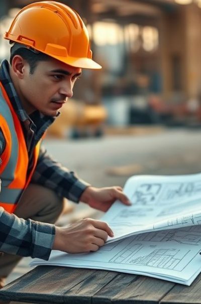 {"prompt":"A charming light-skinned, mixed-heritage man donned in a bright orange high-visibility vest and a sturdy safety helmet, crouched attentively at a bustling construction site. He is scrutinizing detailed blueprints spread across a rustic wooden board, his face reflecting concentration and professionalism. The scene is bathed in the soft glow of dawn, casting warm cinematic hues over the environment. Surrounding him are intricate tools and equipment, subtly blurred due to a shallow depth of field, emphasizing his focused stance. The composition captures a dynamic sense of early morning activity, with a wide 16:9 aspect ratio enhancing the expansive industrial setting.nnA handsome light-skinned mixed-race man wearing a safety helmet and orange reflective vest, crouching at a construction site, examining building blueprints on a wooden board, focused and professional expression, early morning light, cinematic tones, shallow depth of field, detailed tools nearby --ar 16:9","originalPrompt":"A handsome light-skinned mixed-race man wearing a safety helmet and orange reflective vest, crouching at a construction site, examining building blueprints on a wooden board, focused and professional expression, early morning light, cinematic tones, shallow depth of field, detailed tools nearby --ar 16:9","width":1024,"height":576,"seed":42,"model":"flux","enhance":false,"nologo":true,"negative_prompt":"worst quality, blurry","nofeed":false,"safe":false,"quality":"medium","image":[],"transparent":false,"isMature":false,"isChild":false}